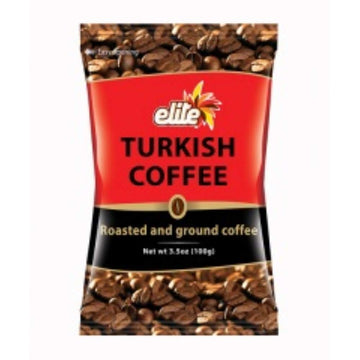 Elite Ground Black Turkish Coffee Kosher Israel Tasty 100Gr Aroma Dark Mud