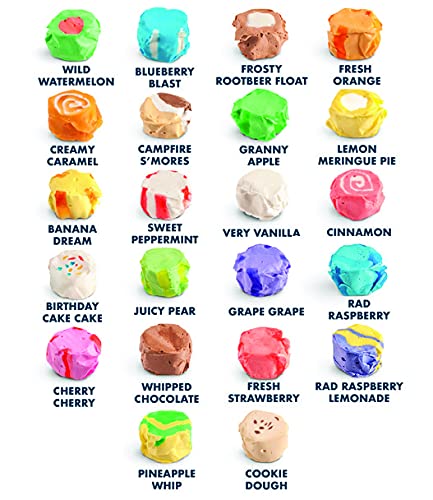 Taffy Shop "Favorites Mix" Salt Water Candy, Assorted Bulk Flavors Of Saltwater Taffy, Unique Themed Bag Of 25 Pieces Gourmet Salt Water Candy, Wedding Candy- Personal (7Oz)