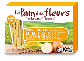 Le Pain Des Fleurs 100% Organic Crispbread, Onion, 4.4 Ounce