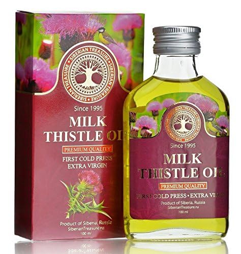 Siberian Milk Thistle Oil 100 Ml, Premium Quality, Extra Virgin, First Cold Press - 3.4 Fl Oz