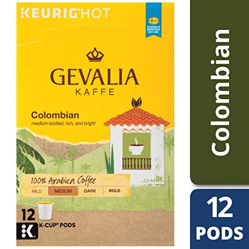 Gevalia Medium Roast Colombia K-Cup Coffee Pods (72 Pods (6 Boxes Of 12))