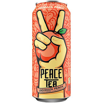 Peace Tea Georgia Peach Sweet Tea Drinks, 23 Fl Oz, 12 Pack