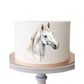 Generic Edible White Horse Cake Topper, Icing Sheet Design, 5 Inches Tall, Perfect for Cakes and Desserts