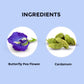 BLUE TEA Butterfly Pea Flower Cardamom Herbal Tea - Caffeine Free, 10 Tea Bags, Non-GMO, Blue Color