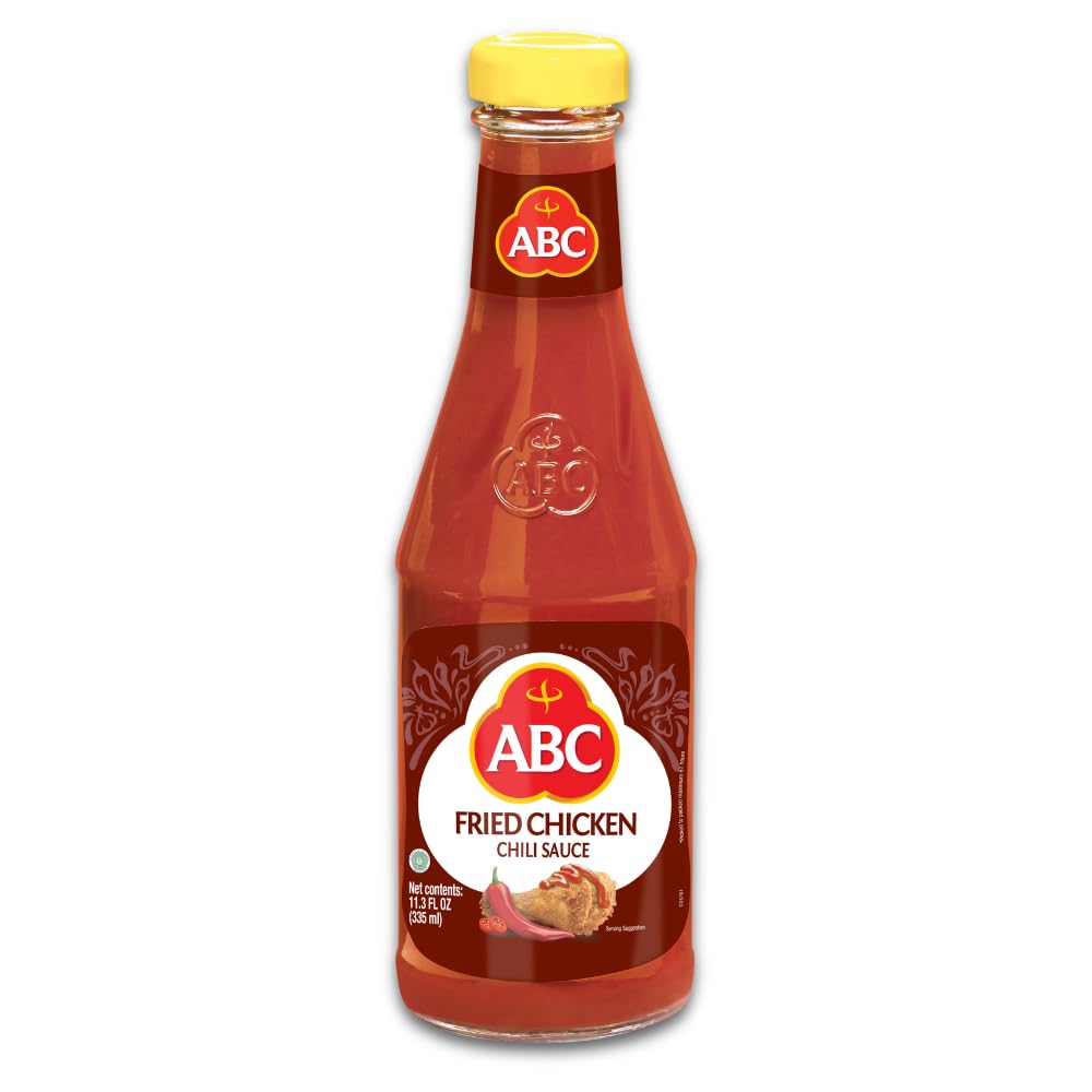 ABC Fried Chicken Sambal Chili Sauce (1 Pack) Spicy Sriracha Style, Indonesian Dipping BBQ, 11.3oz / 335ml