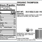 Yupik Organic Thompson Raisins, 2.2 lb, Non-GMO, Vegan, Gluten-Free (Pack of 2)