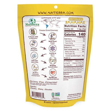 Natierra Nature'S Organic Freeze-Dried Bananas | Gluten Free & Vegan | 2.5 Ounce (Pack Of 3)