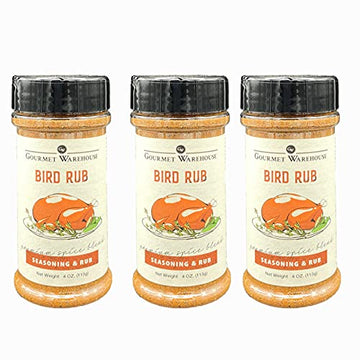 Gourmet Warehouse Bird Rub/Seasoning, Gluten Free, 3 Pack, 4 oz Total