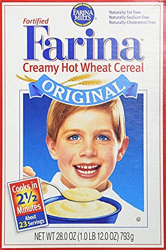 ebaney Farina Mills Fortified Creamy Hot Wheat Cereal Pack of 2, 28 oz