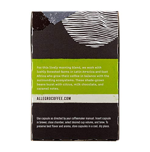 Allegro Coffee Breakfast Blend Pods, Organic, 18 Count, 6.9 Ounce