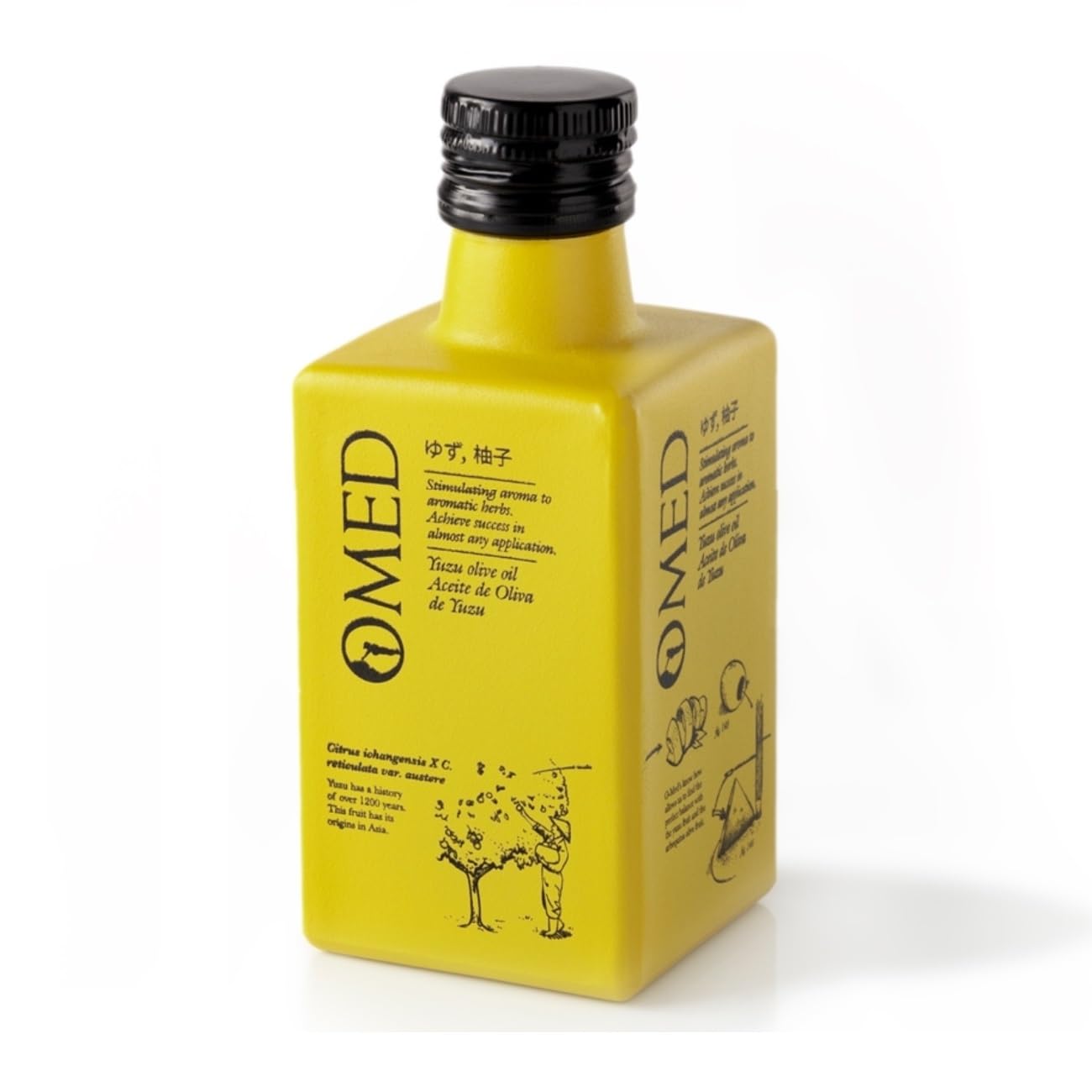 O-Med Arbequina Extra Virflavor Blend Olive Oil With Yuzu (10%) Japanese Citrus Fruit 250Ml