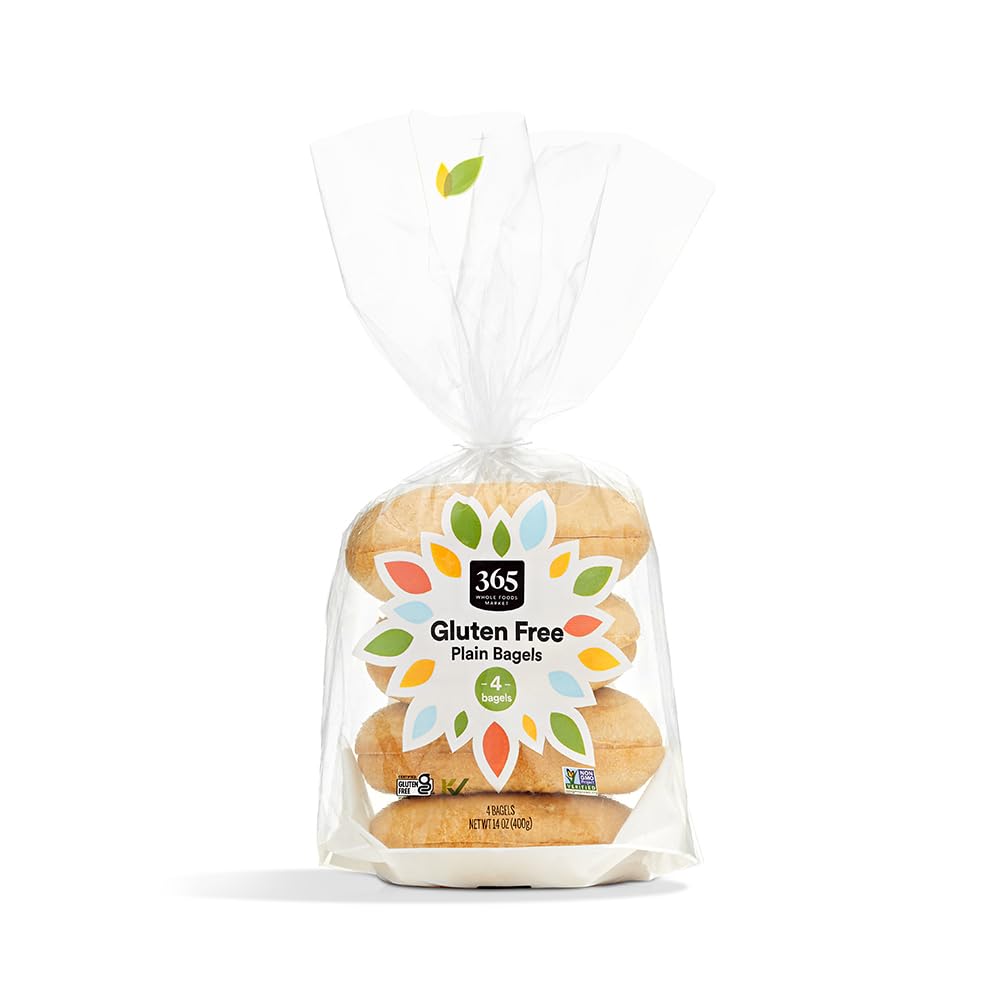 365 By Whole Foods Market, Gluten-Free Plain Bagels, 4 Count, 14 Ounce