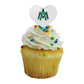 GRAPHICS & MORE Cupcake Picks Toppers Set of 6 - Acrylic - University of Arkansas at Monticello Heart Love Design