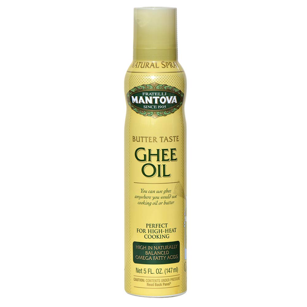 Mantova Ghee Oil, 100% Pure Cooking Oil Spray, Omega-3, perfect for healthy Keto snacks, baking, grilling, or cooking, our oil d