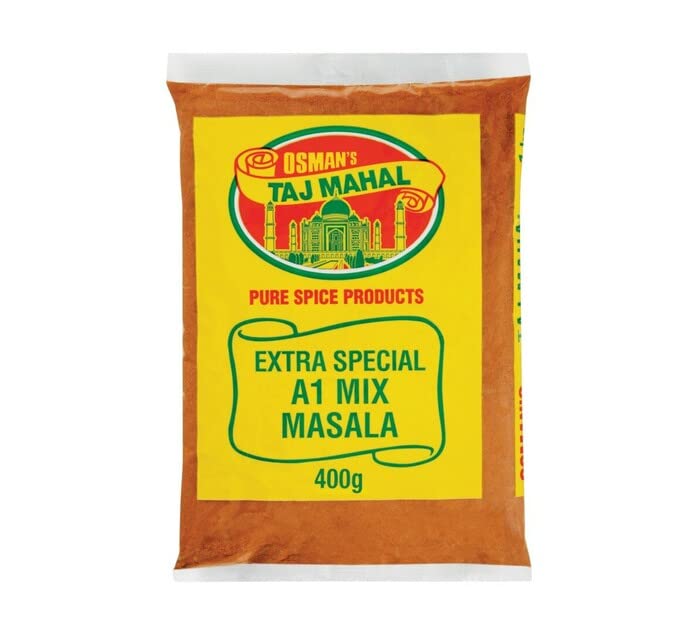 Osmans Spice Durban Masala 400g Bag | 1 Pack | 400g/14oz | Step by Step Mix | Halal & Kosher Friendly |