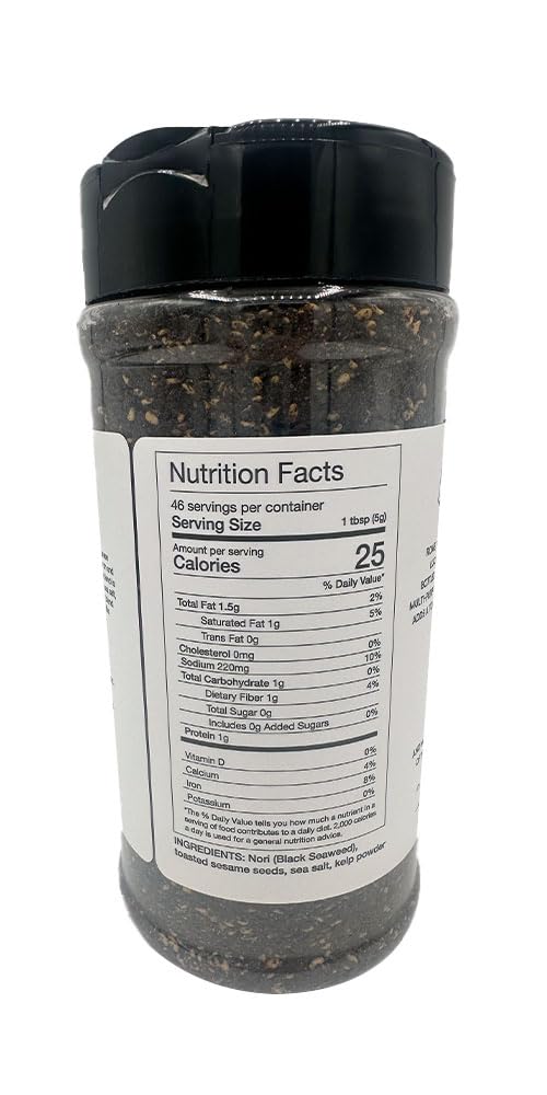 Nori Komi Furikake Multi-Purpose Rice Seasoning Xl 8 Oz. Jar Sugar Free By Spqr Seasonings