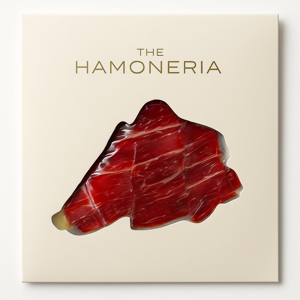 The Hamoneria: 3 oz Jam  n Ib  rico de Bellota, Premium Spanish Acorn-Fed Ham, 100% Pata Negra, Gourmet Dry-Cured Iberian Ham, A