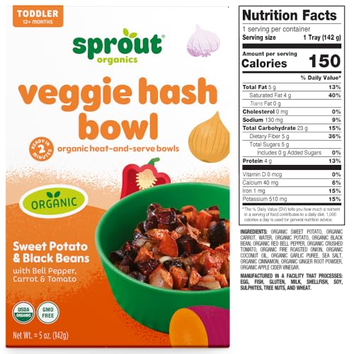Sprout Organics, Toddler Meal, Veggie Hash Breakfast Bowl, 5 Oz