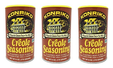 Konriko - Creole Seasoning 6 Oz (Pack Of 3) - Wheat Free - Gluten Free - No Msg