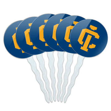 Ithaca College Secondary Logo Cupcake Picks Toppers Decoration Set of 6