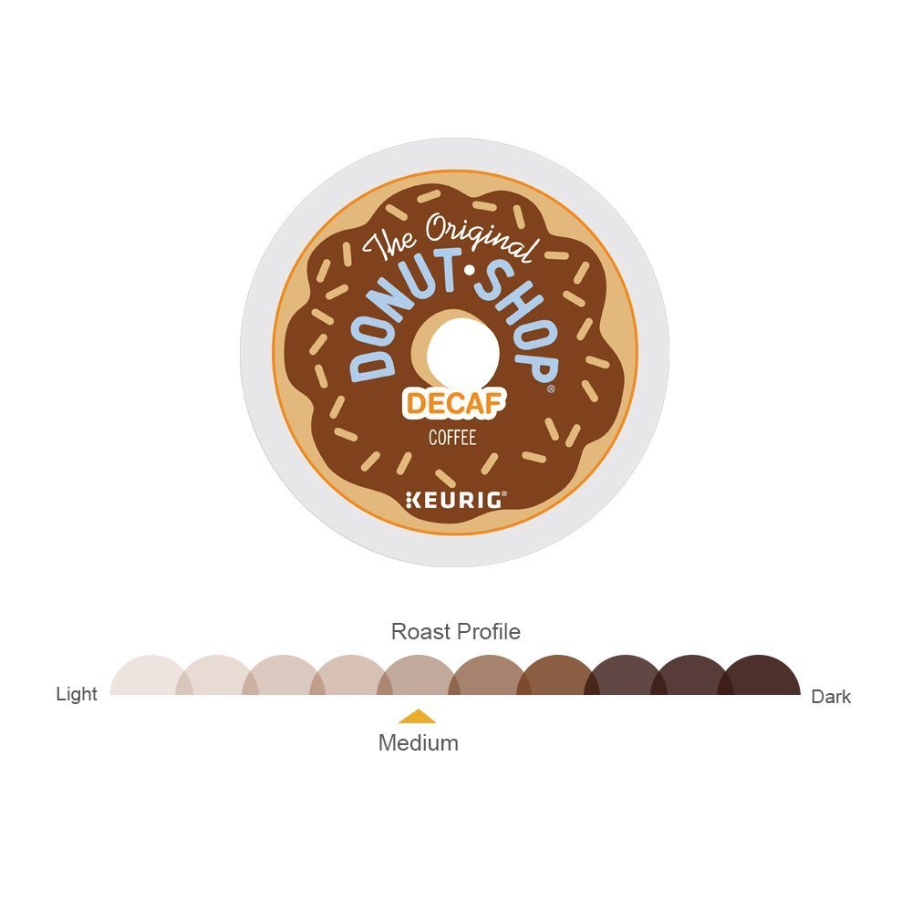 The Original Donut Shop Decaf K-Cup Pods, Medium Roast,12-Count, (Pack Of 3) [Retail Packaging]