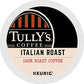 Tully s Coffee Italian Roast, Keurig Single-Serve K-Cup Pods, Dark Roast Coffee, 72 Count