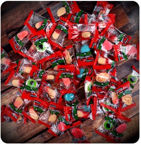 Assorted Halloween Gummy Body Parts Bag, 100 Pieces