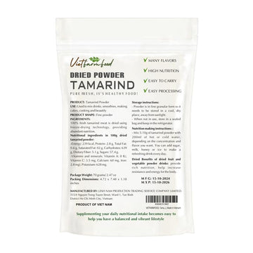 Tamarind Powder 2.47 Oz (70G) Vietfarmfood: Freeze-Dried Extracted From 100% Pure, Sugar-Free. Used To Mix Mixed Drinks Fresh Fr