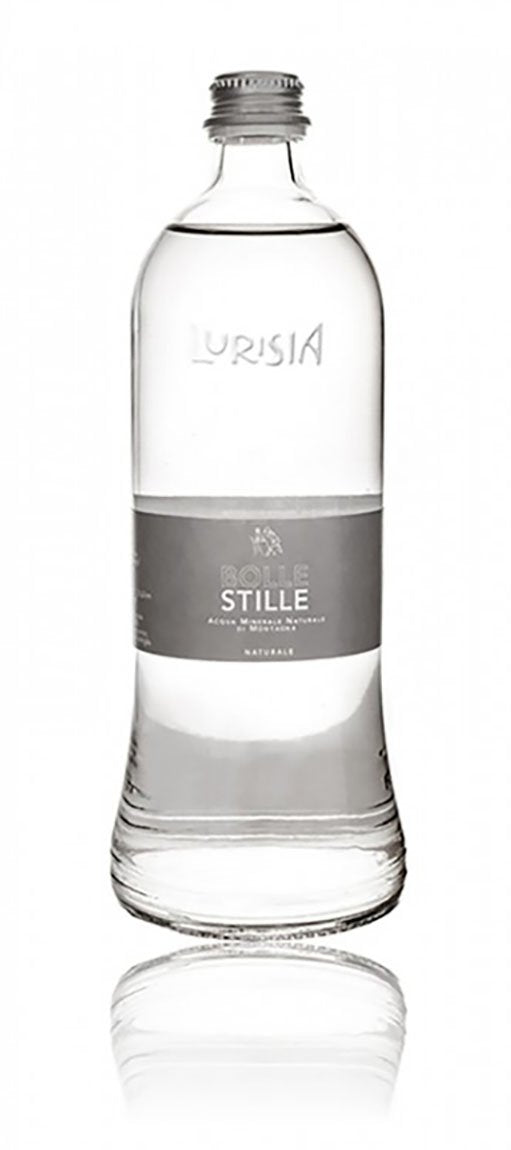 Lurisia Natural Spring Mineral Water, Non-Sparkling, 11.2 fl oz, Pack of 5 Glass Bottles