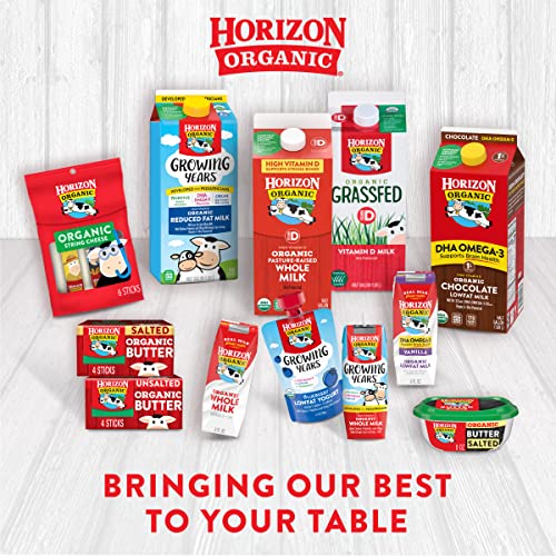 Horizon Organic Shelf Stable Whole Milk Boxes, 8 fl oz, 12 Count - 8g Protein per Serving, USDA Organic UHT from Pasture-Raised