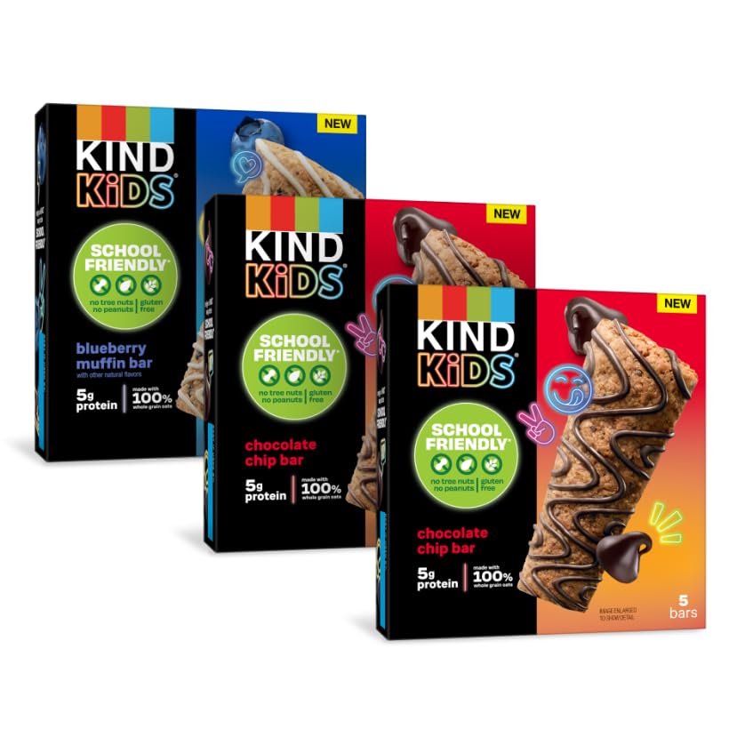 KIND Kids Blueberry Muffin & Chocolate Chip Oat Bars, Gluten Free, 15 Count