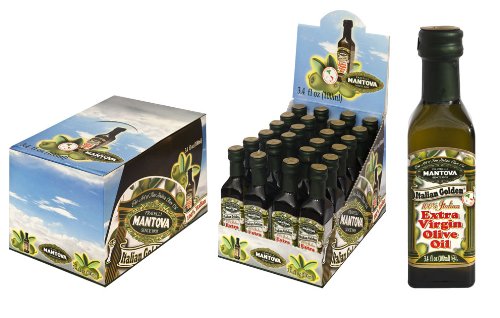 Mantova Golden Italian Extra Virgin Olive Oil, 3.4 oz (Pack of 12)