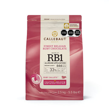 Callebaut Ruby Couverture Chocolate Callets | Recipe RB1 | Crafted from the Ruby Cocoa Bean, No Colourants, No Fruit Flavorings 
