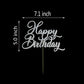 Aminjie Happy Birthday Cake Topper - Birthday Party Decorations, Double Sided Silver Glitter
