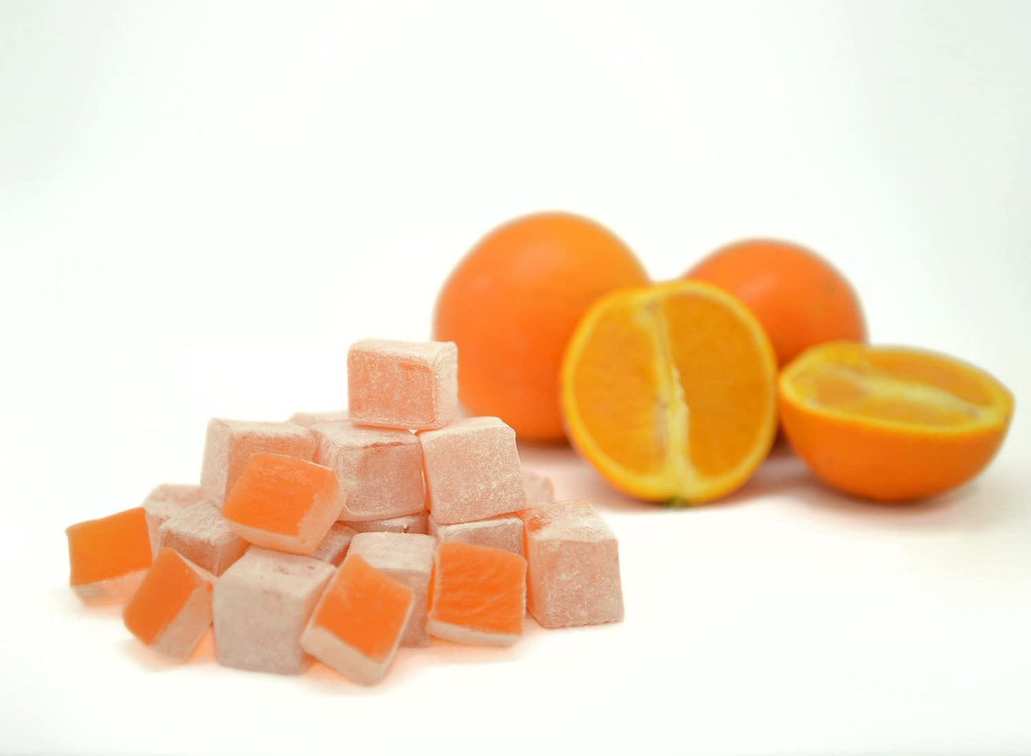 Mughe Gourmet Turkish Delight Candy Elegant Gift Box - 7Oz/200G - Halal, Vegan Lokum Fruit Flavors Rose, Strawberry, Lemon, Orange, Mint - Gifts For Special Occasions, Christmas, Halloween