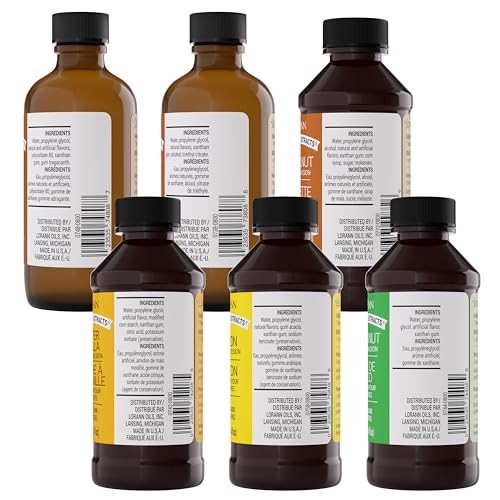 Lorann Oils Variety Bakery Emulsion: Multiple Flavors, Perfect For Enhancing Baking Variety In Cakes, Cookies & Desserts, Gluten-Free, Keto-Friendly, Baking Essential For Your Kitchen, 4Oz Per Bottle