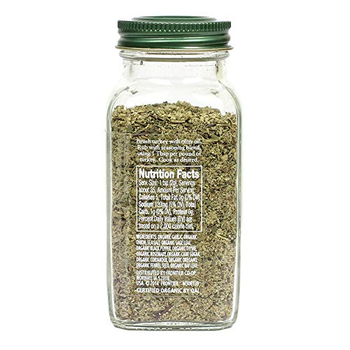 Simply Organic Turkey Rub, Certified Organic | 2.43 oz | Pack of 6