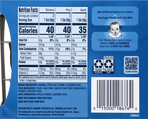 Gerber Purees My 1St Fruits, 12 Oz (Pack Of 2)