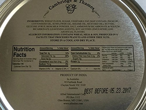 Cambridge & Thames Danish Style Butter Cookies 4 Oz Mini Tin (1 Tin)