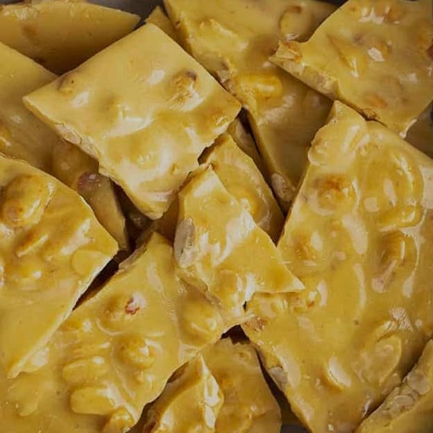 Old Fashioned Home Made Style Traditional Peanut Brittle  Bulk Candy (1 Pound)