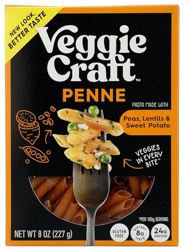 Veggiecraft - Penne Pasta Sweet Potato - Case of 12-8 OZ (12x8 OZ)