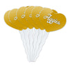 GRAPHICS & MORE Cupcake Picks Set of 6, Acrylic, UC Davis Secondary Logo Heart, One Size