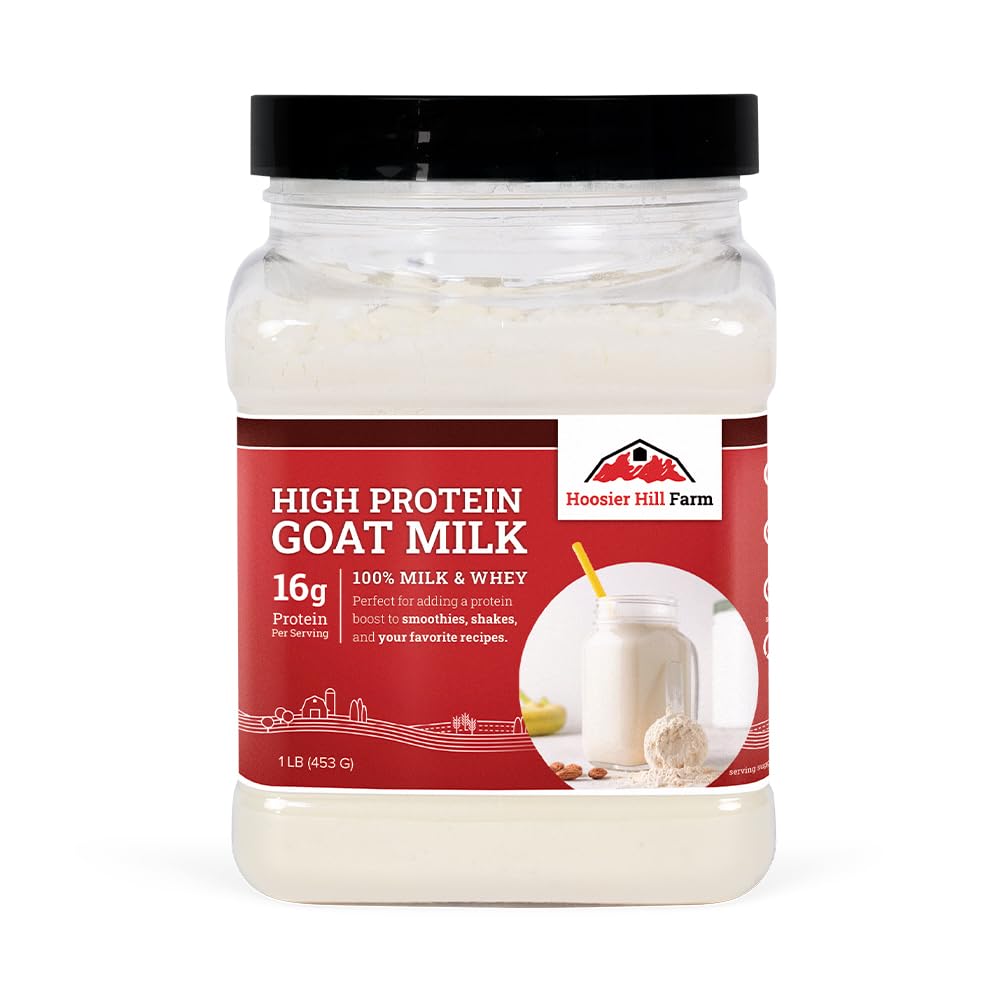 Hoosier Hill Farm High Protein Goat Milk Powder, 1LB (Pack of 1)