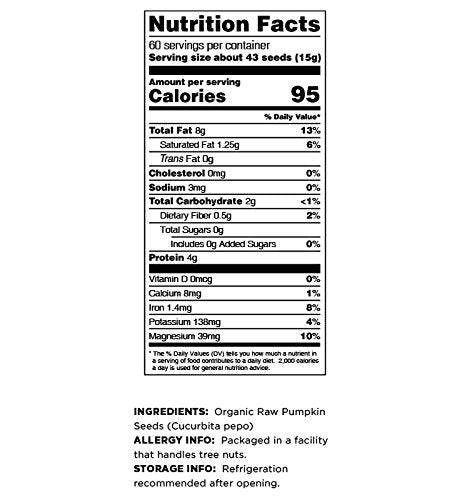 Terrasoul Superfoods Organic Pumpkin Seeds, Raw, Unsalted, 2 lbs