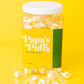 Papa'S Puffs Lemon Flavored Pure Sugar Candy - Individually Wrapped In Resealable Tub - Fat-Free, Gluten-Free, Cholesterol-Free