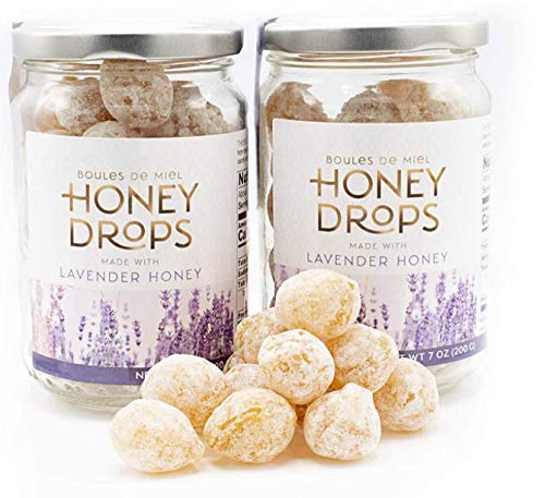 Gourmanity Honey Drops Made With Lavender Honey, Fruity And Floral Touch Carefully Crafted From Natural Honey, Gift Your Family Artisan European Candy, Made In Provence, France, 7Oz (Pack Of 2)