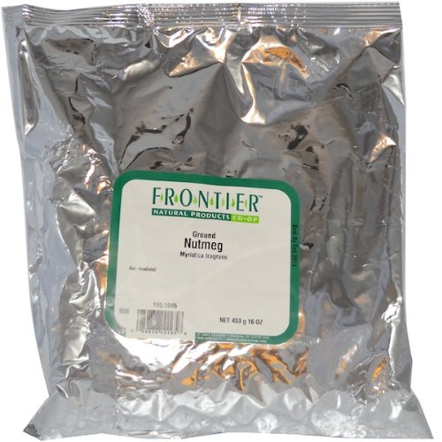 Frontier Co-op Nutmeg Ground, Certified Organic, Fair Trade Certified, Kosher | 1 lb. Bulk Bag | Myristica fragrans