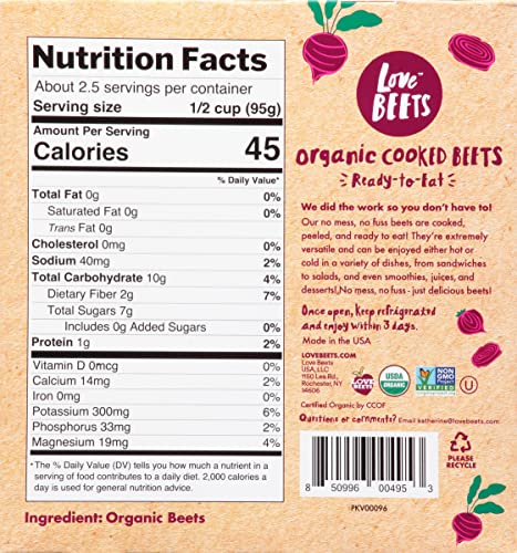 Love Beets Organic Cooked Beets, 8.8 oz