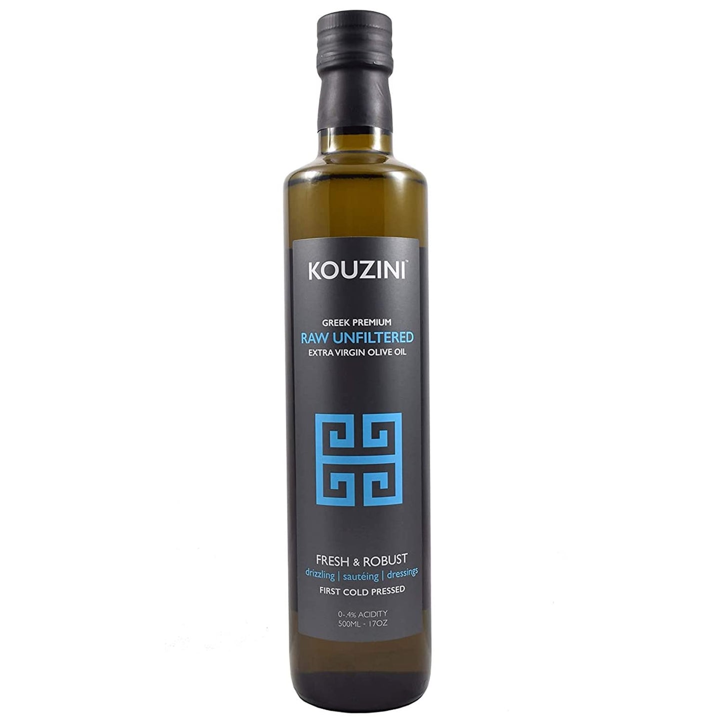 Kouzini Unfiltered Raw Extra Virgin Greek Olive Oil, Greek Extra Virgin Cold Pressed Olive Oil, Single Origin, High Polyphenols,