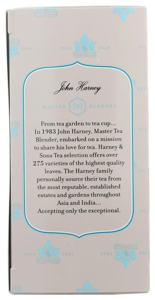 Harney & Sons enhanced Tea  Organic Earl Grey Supreme Black Tea  Individually Wrapped Tea Bags  20/box